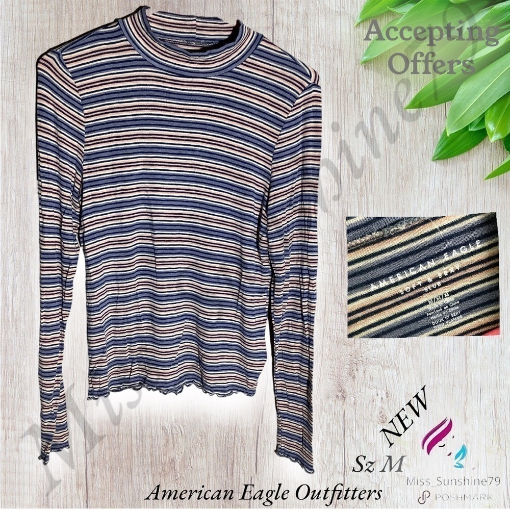 American Eagle Outfitters AEO NEW - Sz M - lightweight turtleneck long sleeve